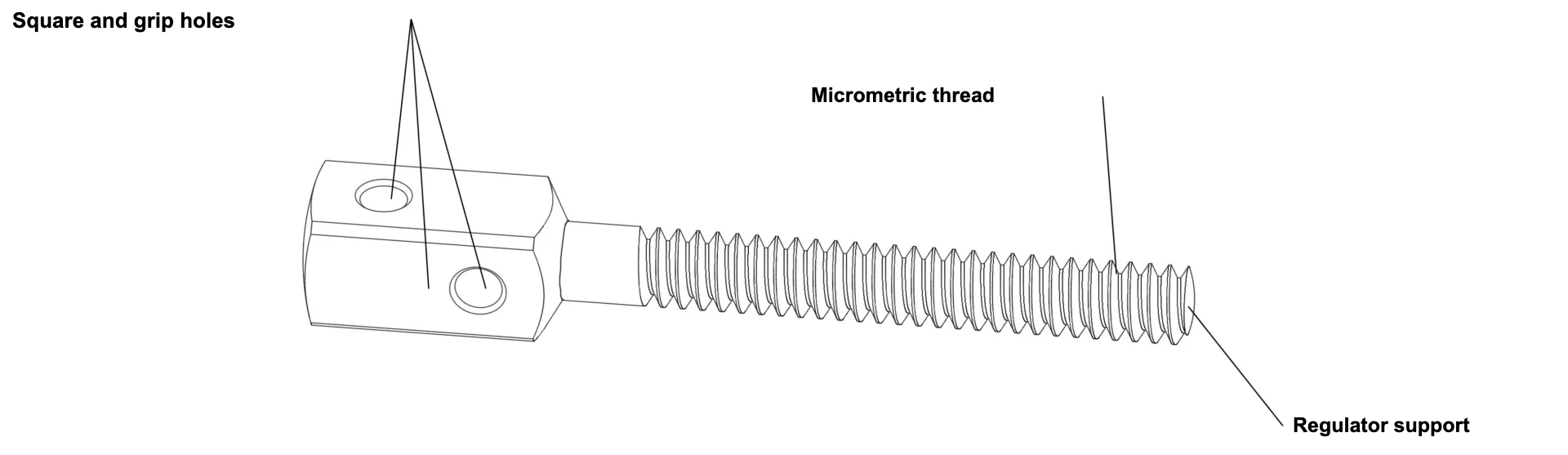 Micrometric regulator screw FR Micrometric regulator screw FR