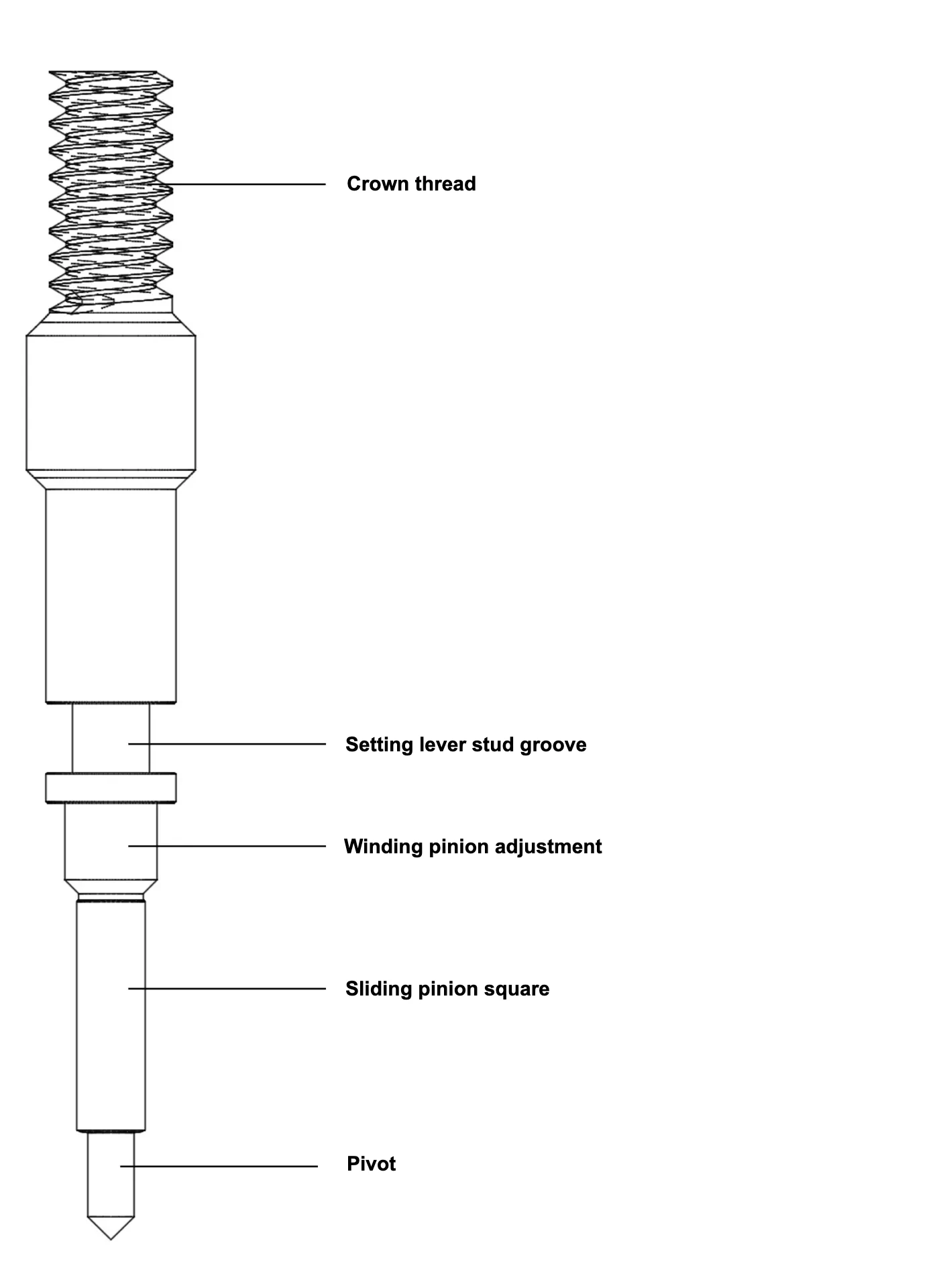 Winding stem FR Winding stem FR